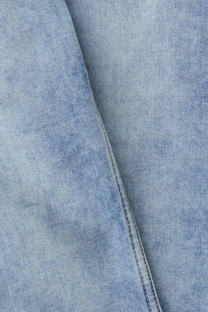 Mid-rise slim fit stretch jeans, BLUE LIGHT WASHED, detail image number 6