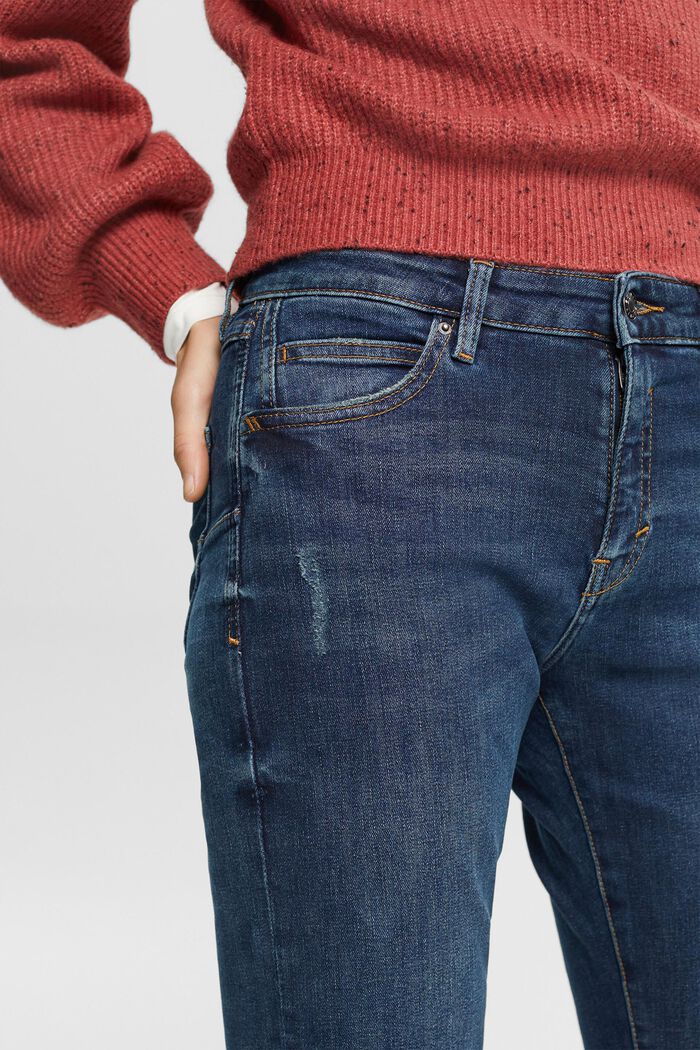 Mid-Rise Straight Jeans, BLUE LIGHT WASHED, detail image number 2