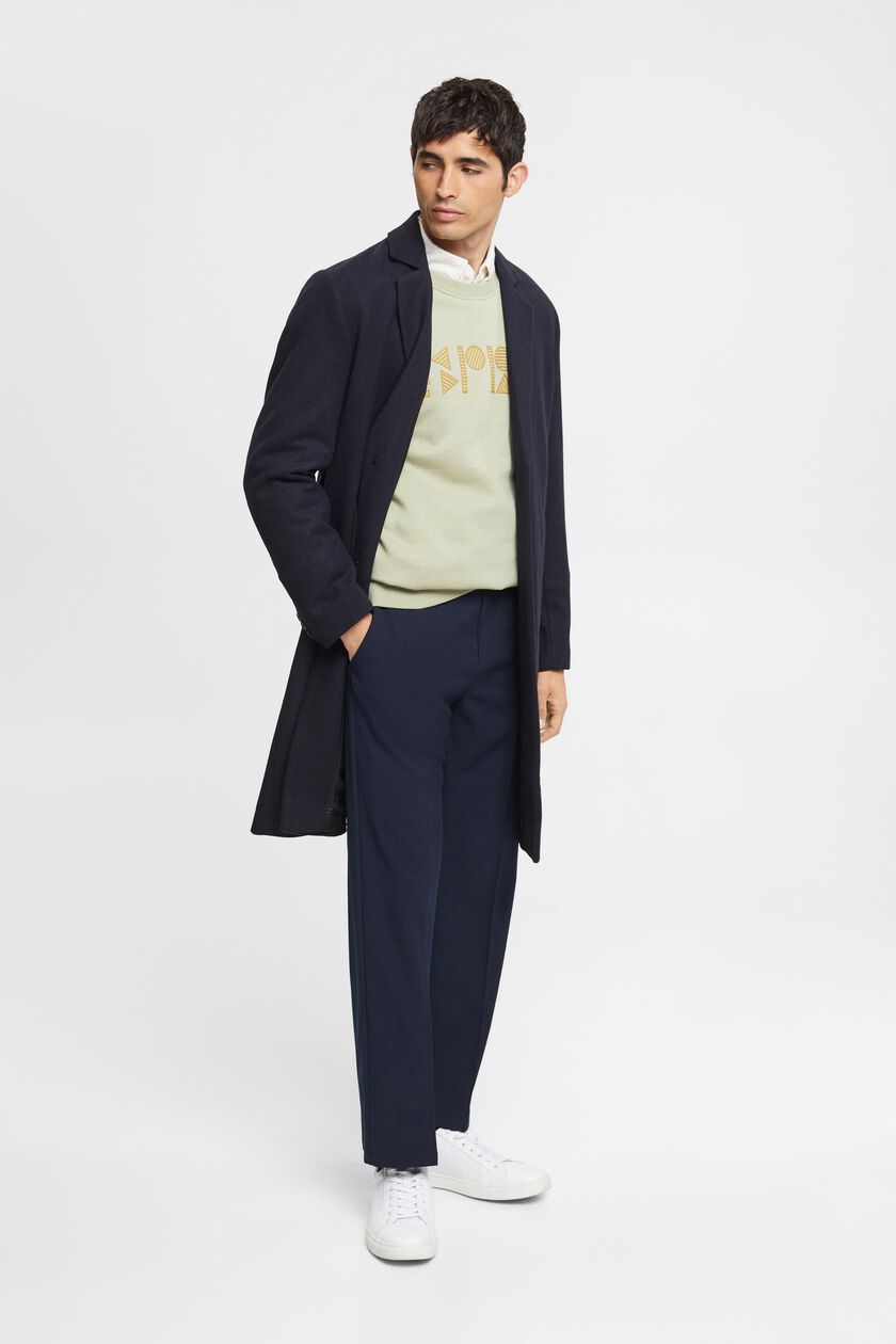 Tailored wide-fit trousers with elasticated waist