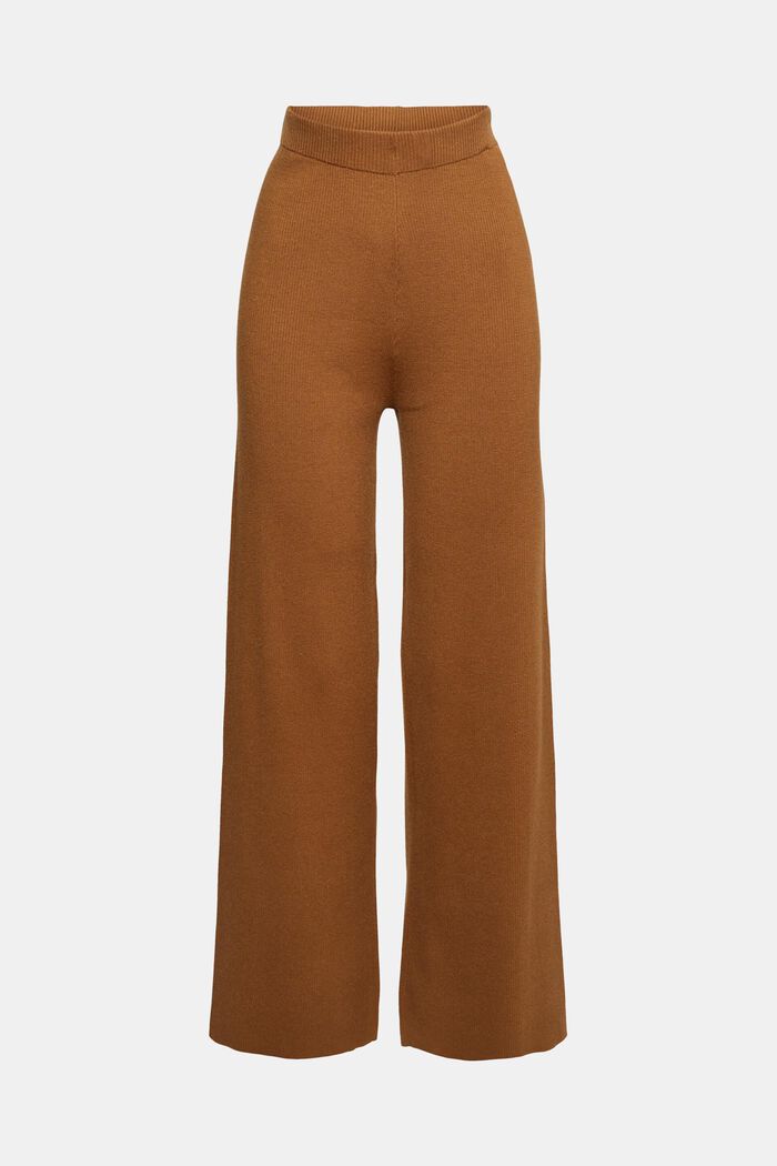 High-rise knit trousers, LENZING™ ECOVERO™, CARAMEL, detail image number 2