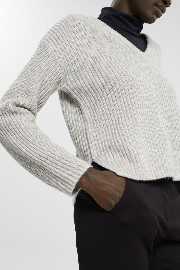 Wool blend jumper, LIGHT GREY, detail image number 2
