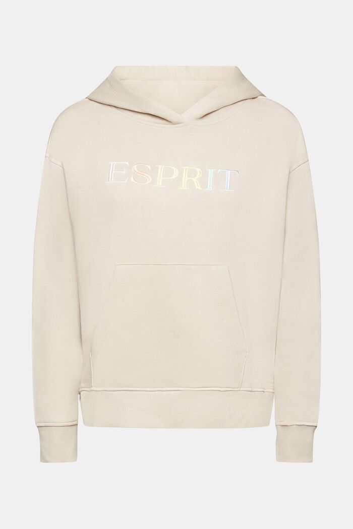 Embroidered Logo Hoodie, LIGHT TAUPE, detail image number 7
