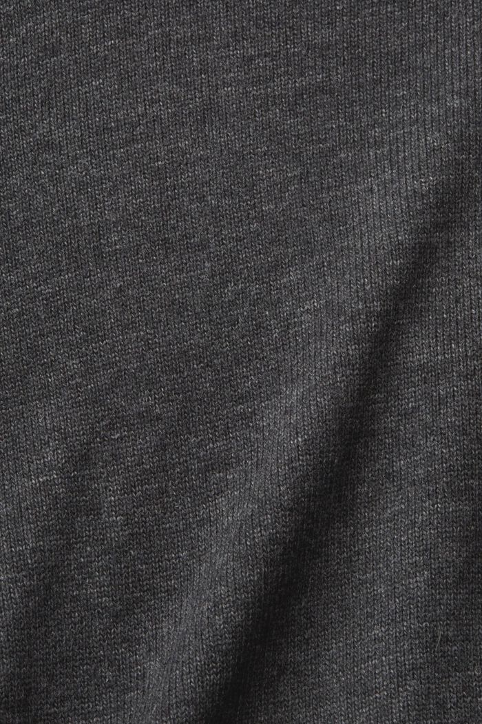 Wool blend cardigan, LENZING™ ECOVERO™, ANTHRACITE, detail image number 6