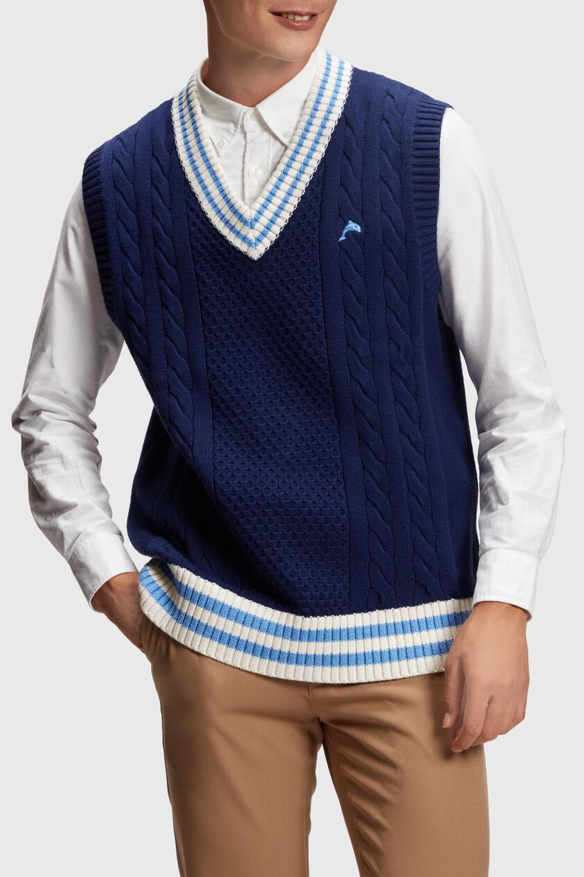 College sweater vest