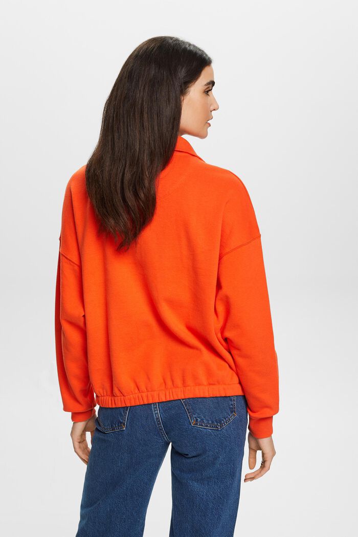 Fleece Pullover Sweatshirt, BRIGHT ORANGE, detail image number 3