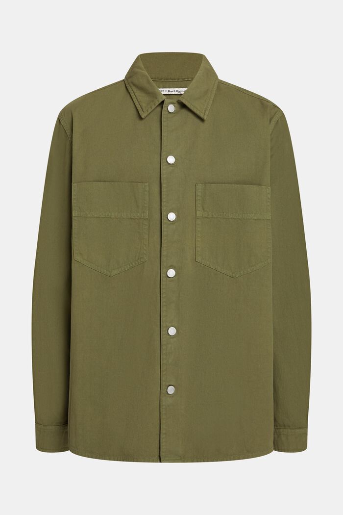 Relaxed fit heavy shirt, OLIVE, detail image number 4