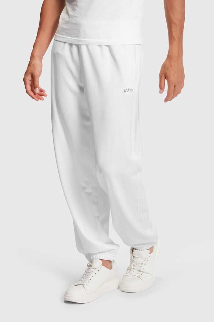 Relaxed logo joggers, WHITE, detail image number 0