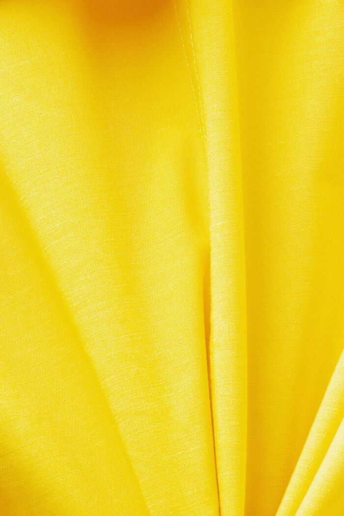 Belted Double-Breasted Trench Coat, YELLOW, detail image number 6