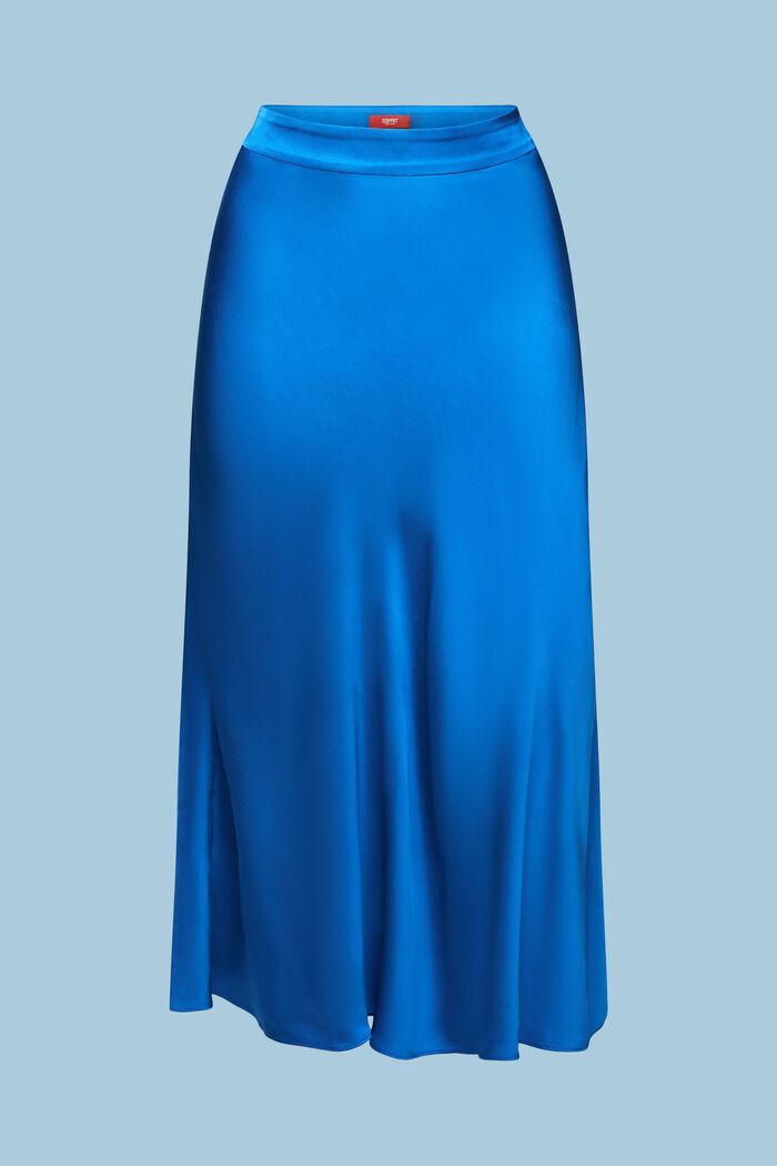 Satin Midi Skirt, BRIGHT BLUE, detail image number 5