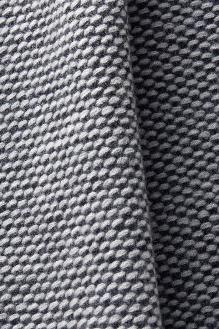 Structured Wool Crewneck Sweater, BLACK, detail image number 5