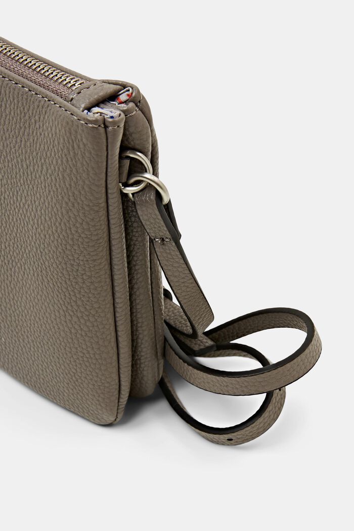 Faux Leather Shoulder Bag, TAUPE, detail image number 1