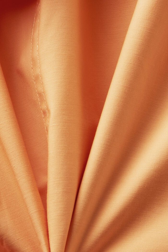 Belted Double-Breasted Trench Coat, PASTEL ORANGE, detail image number 6