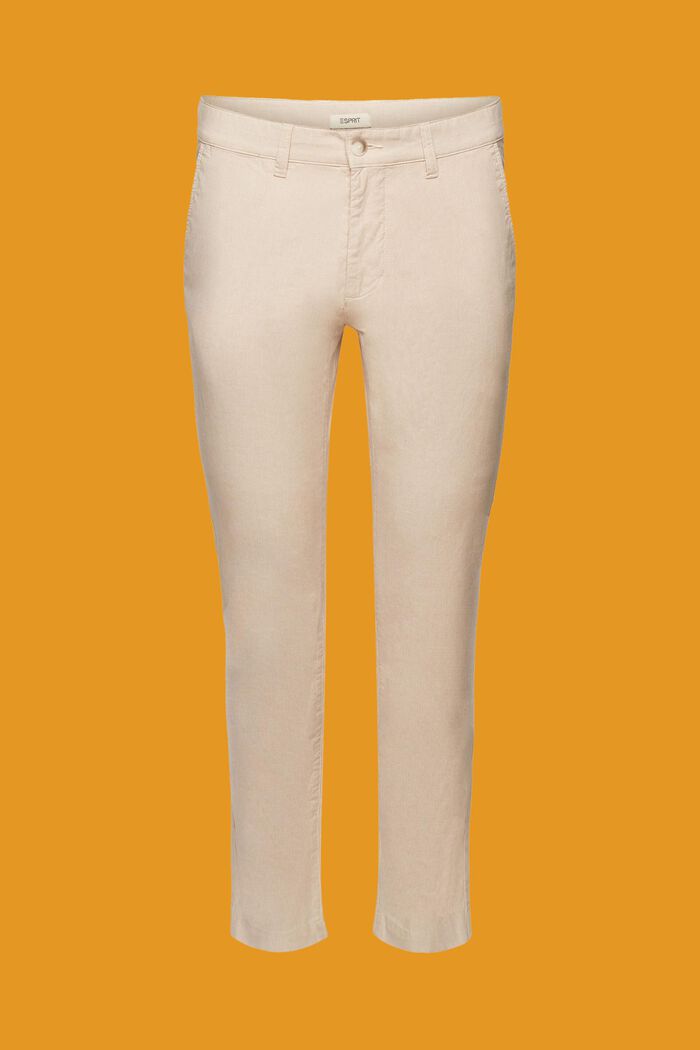 Two-tone chino trousers, LIGHT BEIGE, detail image number 5