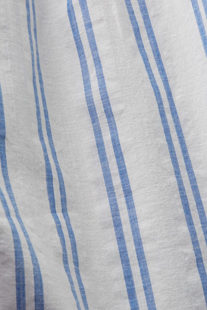 Striped short-sleeve blouse, 100% cotton, OFF WHITE, detail image number 4
