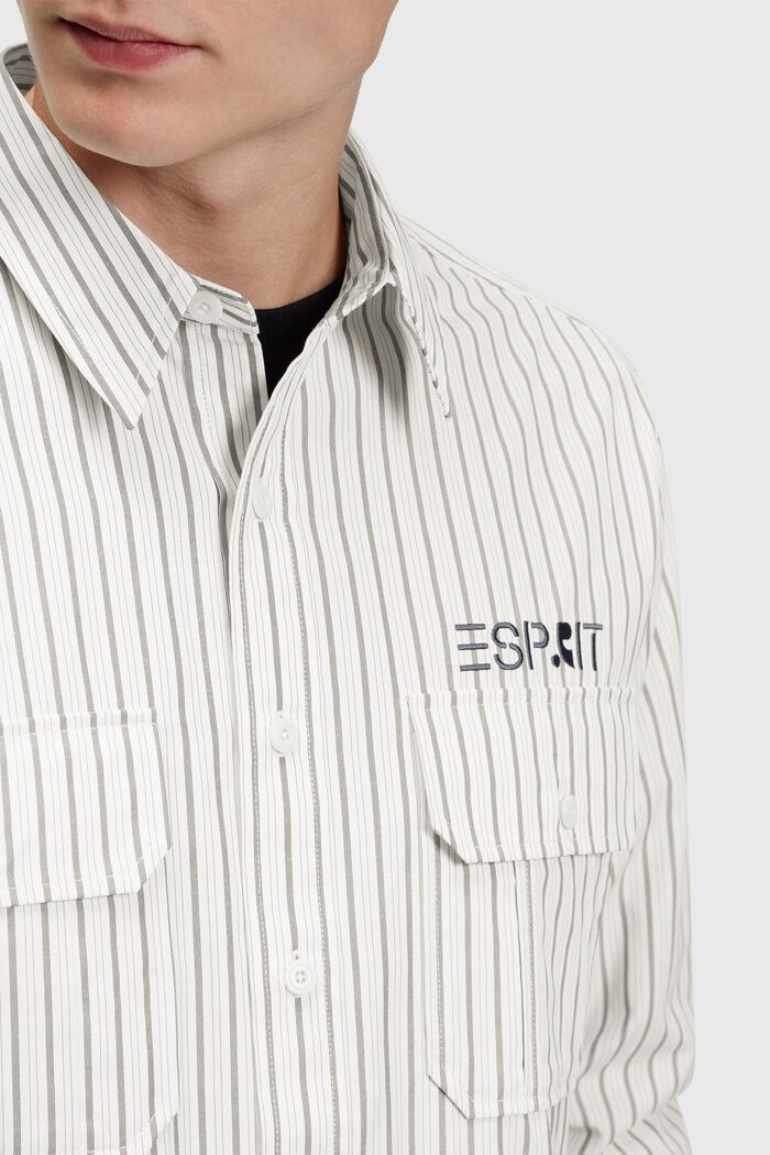 Relaxed fit striped shirt, NAVY, detail image number 2