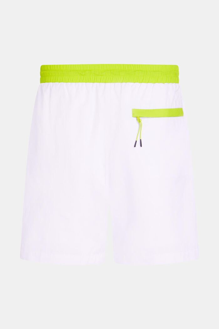 Neon Waistband Relaxed Shorts, WHITE, detail image number 2