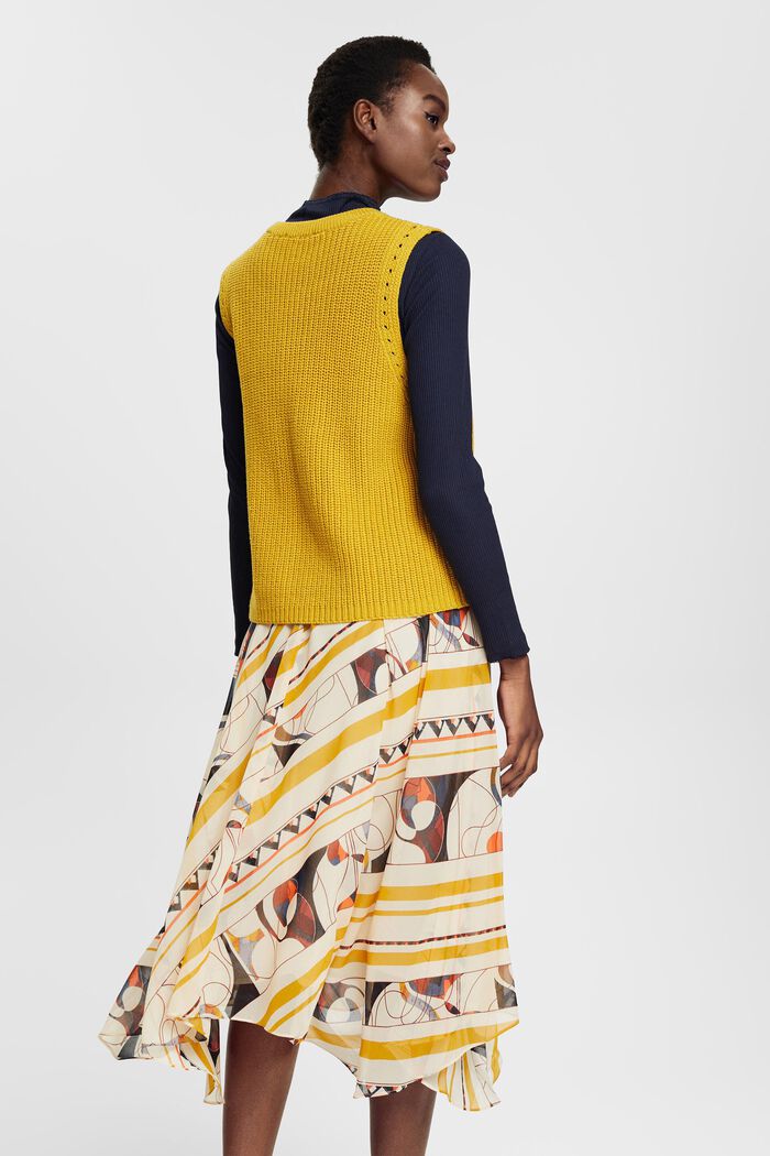 Patterned midi skirt, CREAM BEIGE, detail image number 3