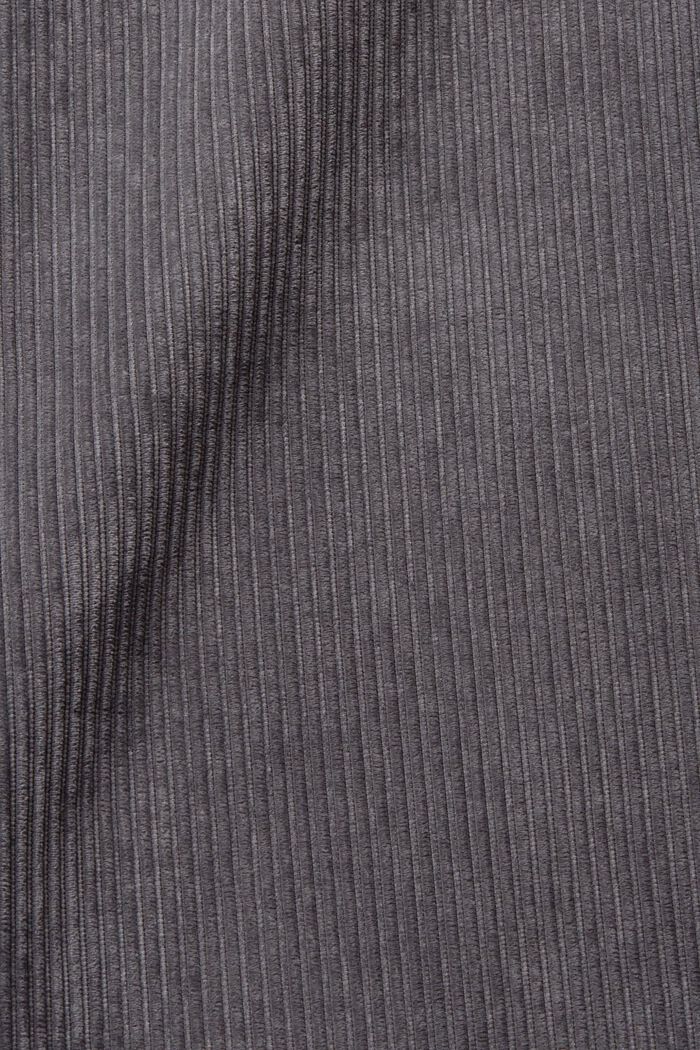High-rise wide leg corduroy trousers, ANTHRACITE, detail image number 4