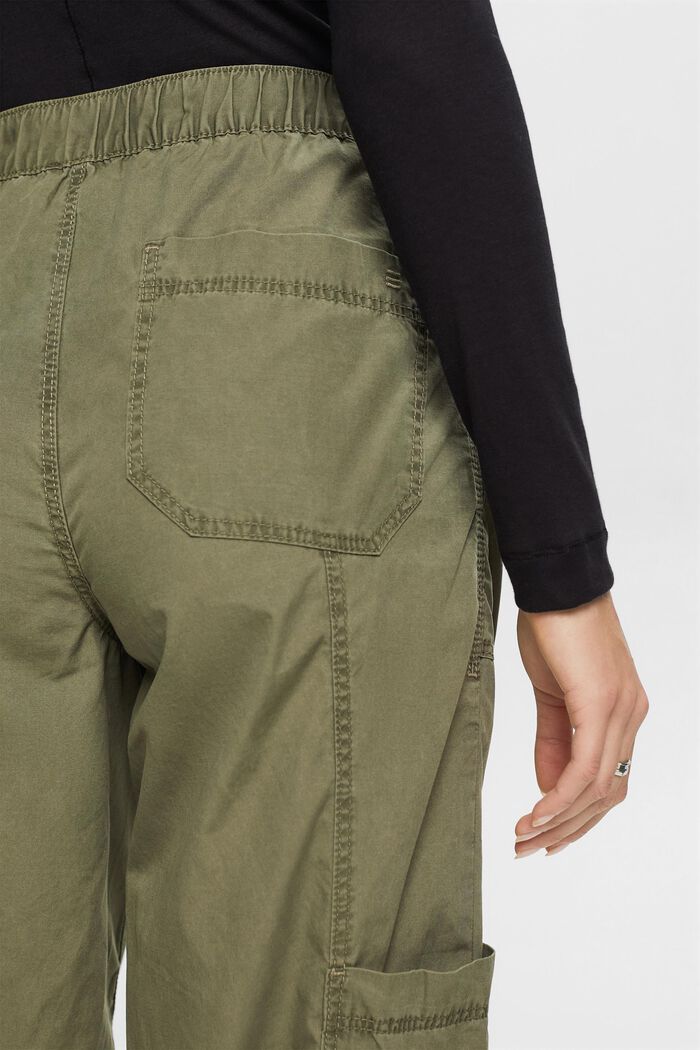 Pull-on cargo trousers, 100% cotton, KHAKI GREEN, detail image number 4