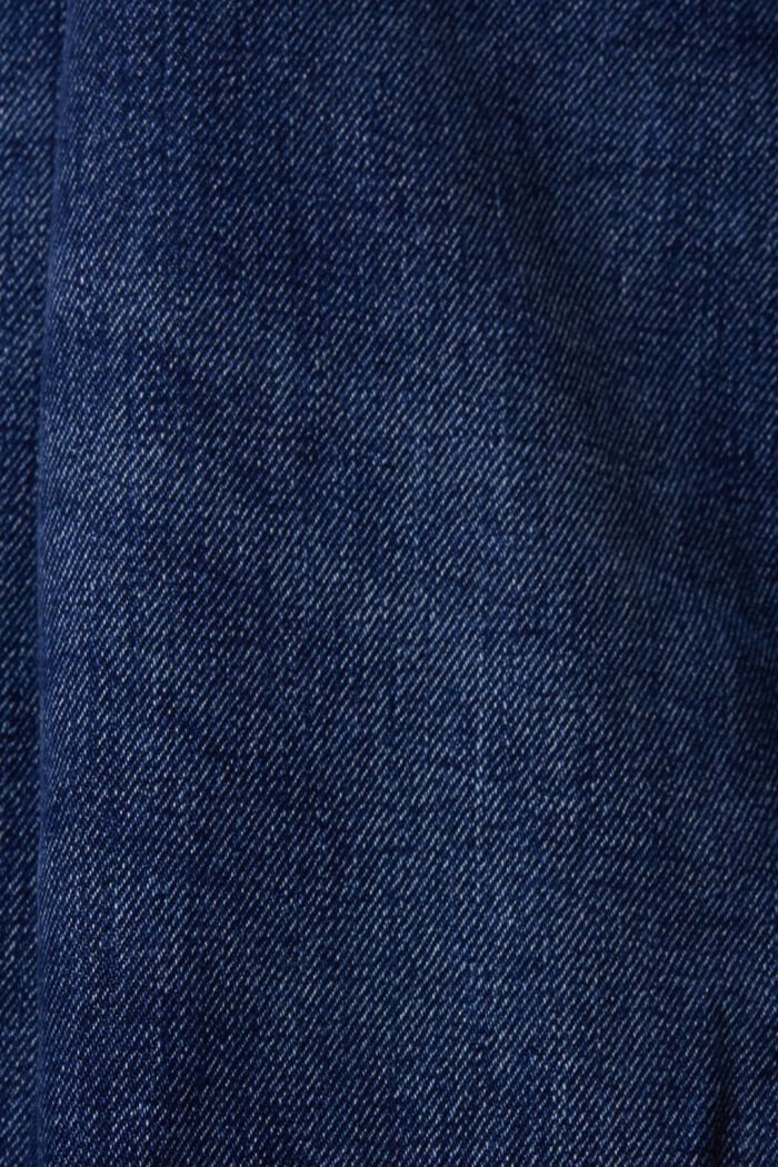 Loose fit sustainable denim shorts, BLUE DARK WASHED, detail image number 1