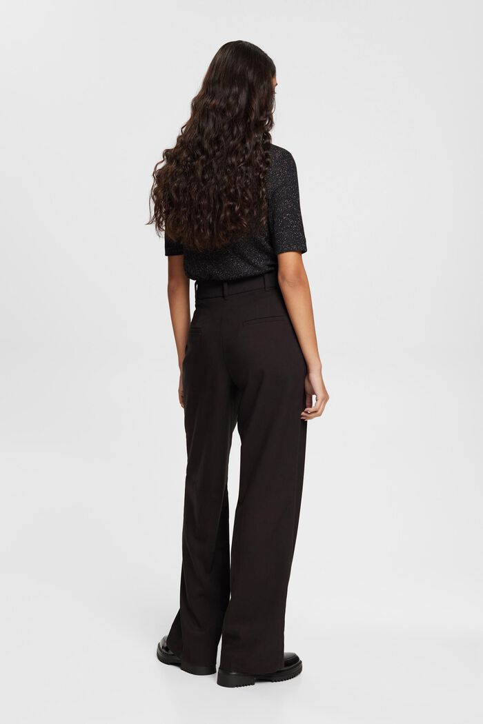 High rise wide leg trousers, BLACK, detail image number 3