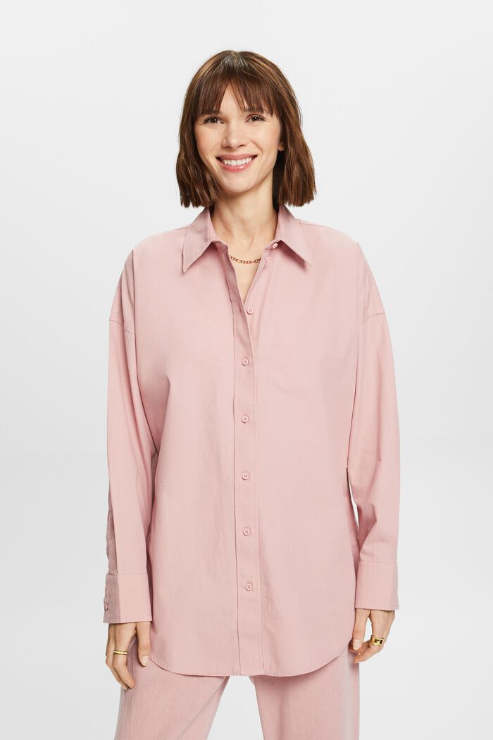 Cotton-Poplin Shirt, OLD PINK, detail image number 0