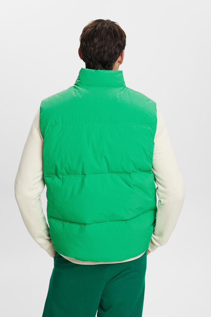 Recycled: puffer waistcoat with down, GREEN, detail image number 3