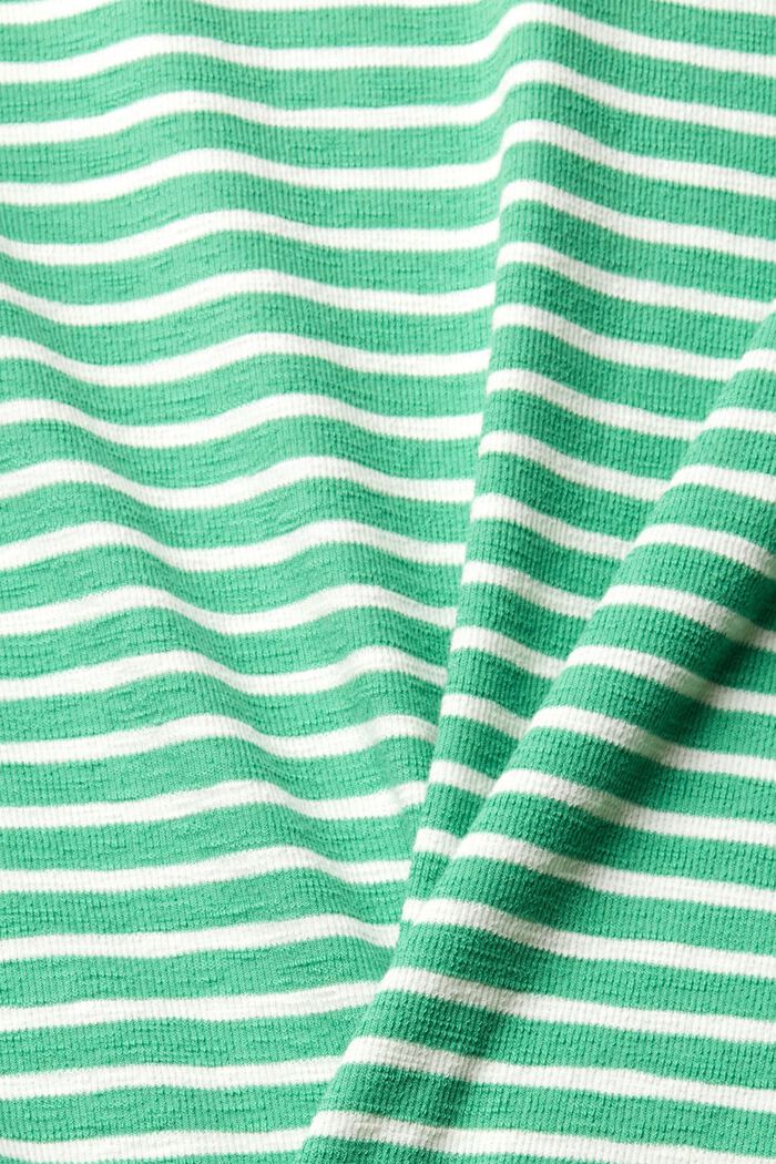 striped T-shirt, GREEN, detail image number 4