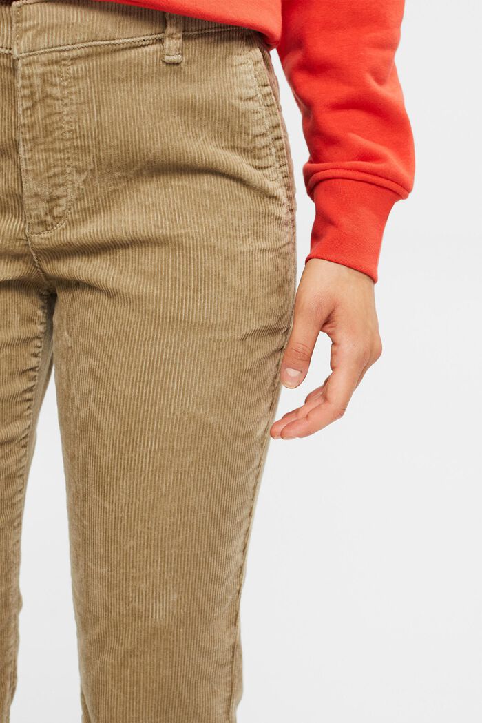 Mid-rise corduroy trousers, PALE KHAKI, detail image number 0