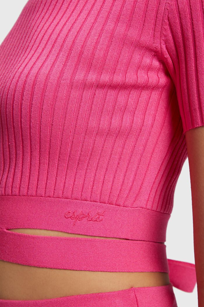 Pleated top, PINK FUCHSIA, detail image number 4
