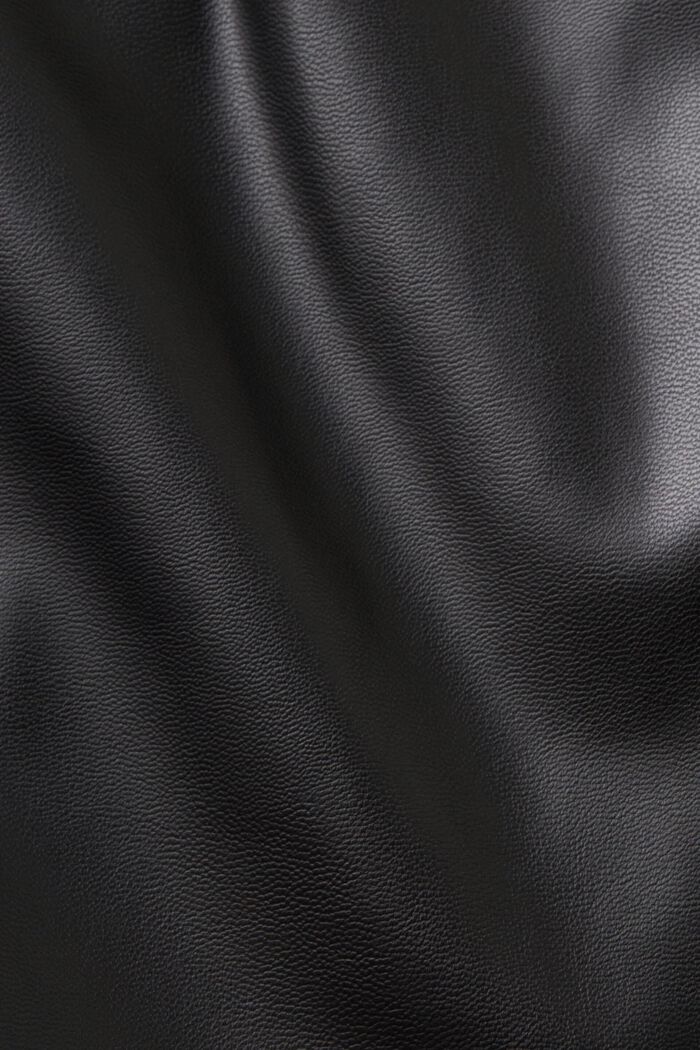Faux leather mini skirt, BLACK, detail image number 1