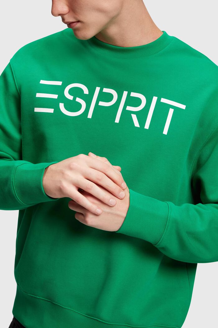Logo sweatshirt, GREEN, detail image number 3