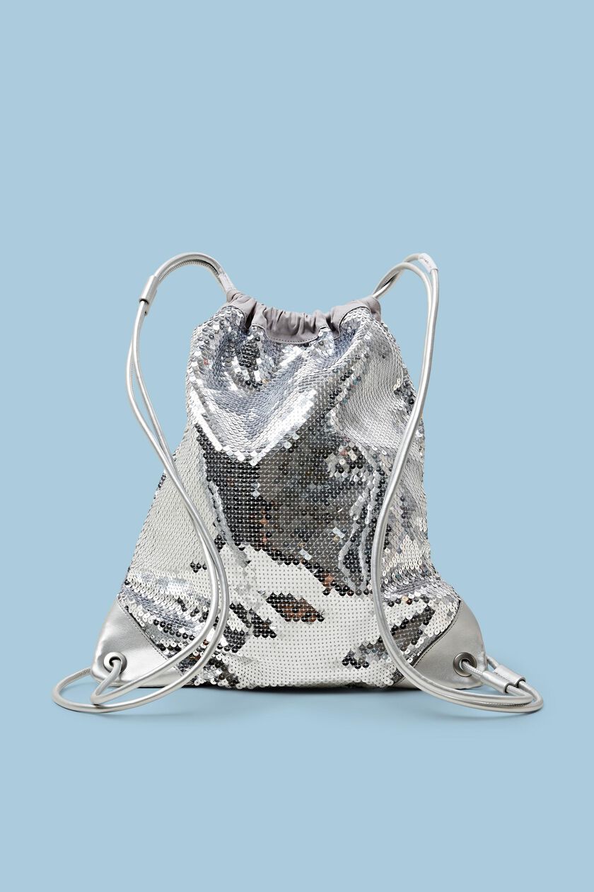 Sequined Drawstring Backpack