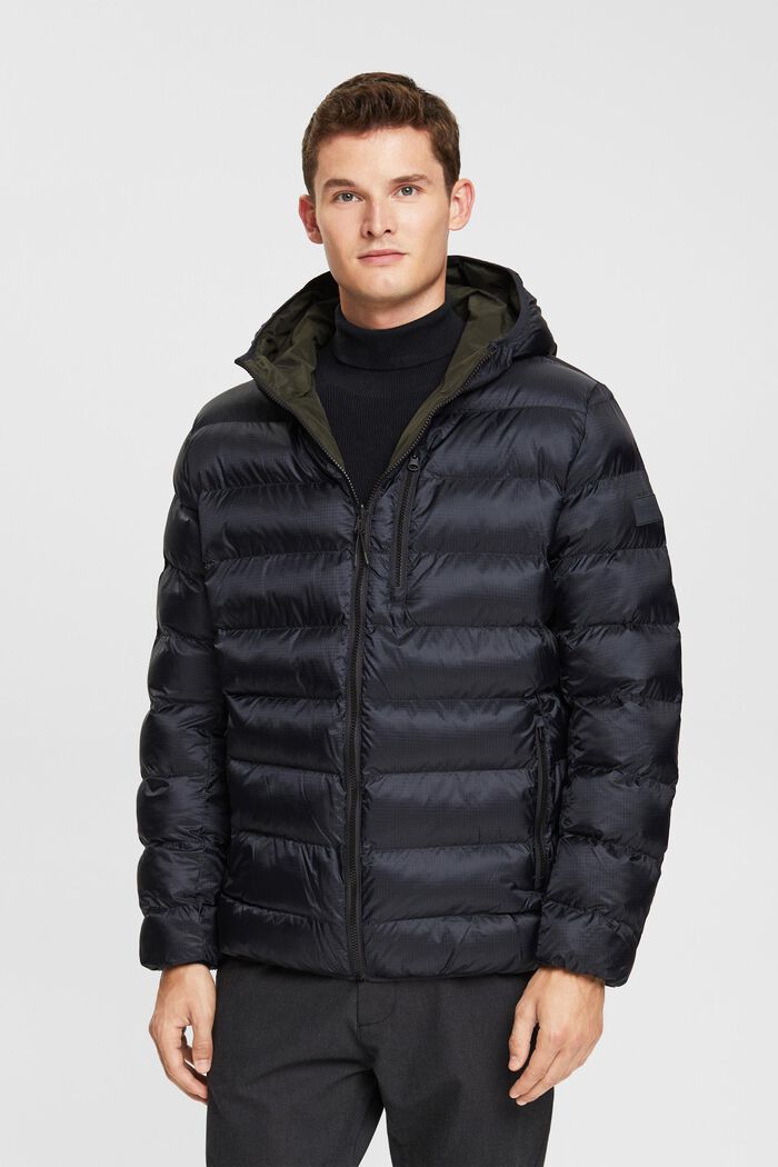 Quilted Puffer Jacket, BLACK, detail image number 0