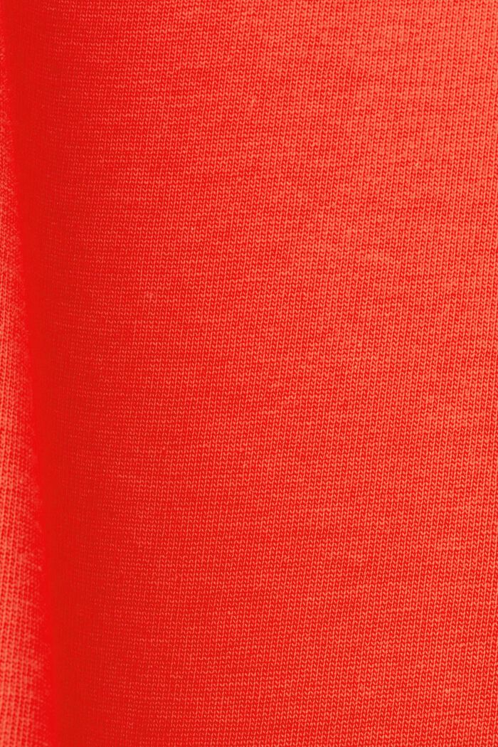 Geometric Print Organic Cotton T-Shirt, ORANGE RED, detail image number 6