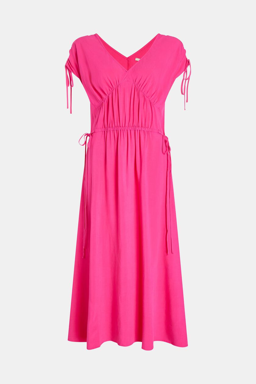 Rayon silk v-neck dress