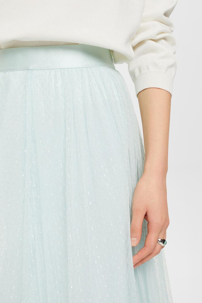 Midi skirt with glitter effect, LIGHT AQUA GREEN, detail image number 2