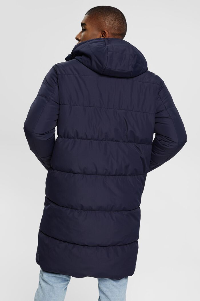 Quilted coat with detachable hood, NAVY, detail image number 3