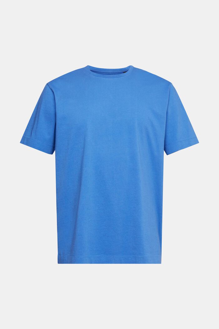 Plain T-shirt, BLUE, detail image number 2