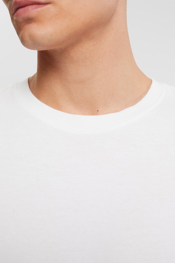 Plain T-shirt, WHITE, detail image number 0