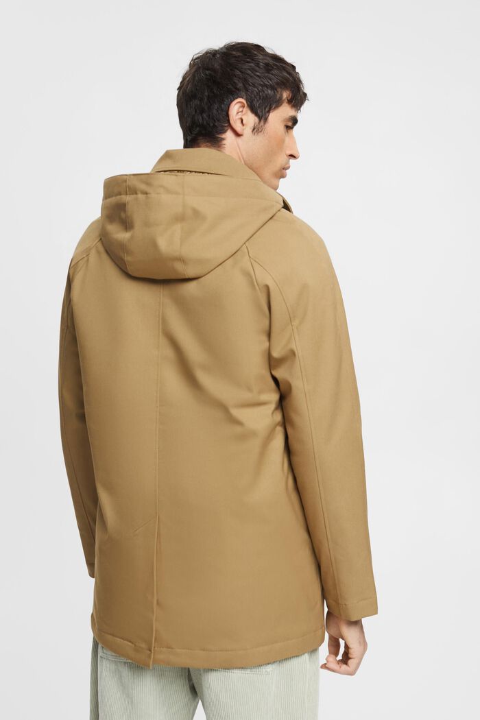Coat with detachable hood, KHAKI BEIGE, detail image number 3