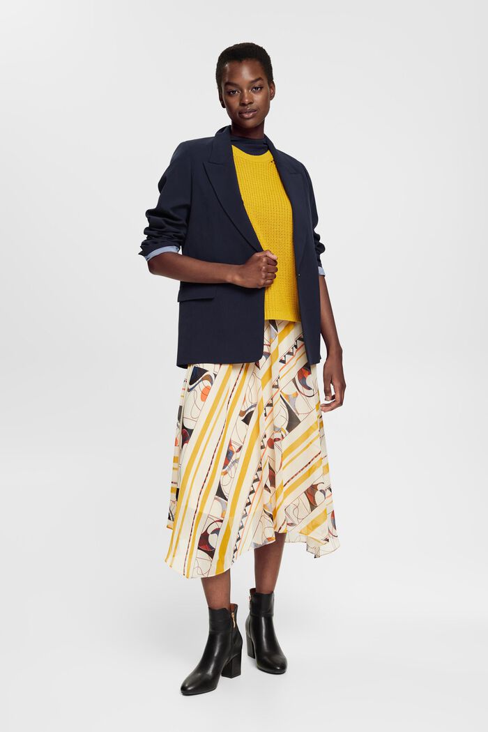 Patterned midi skirt, CREAM BEIGE, detail image number 0