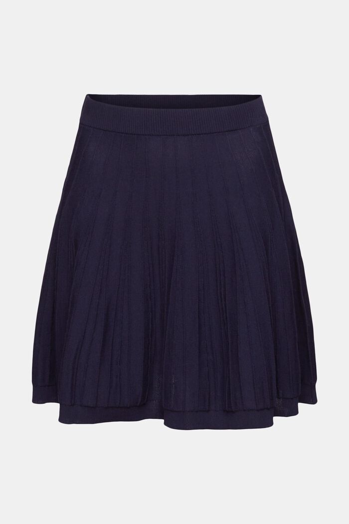 Pleated A-Line Mini Skirt, NAVY, detail image number 6