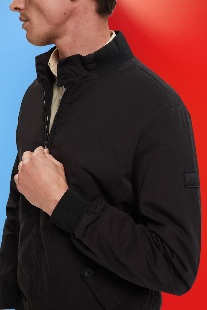 Bomber jacket with stand-up collar, BLACK, detail image number 2