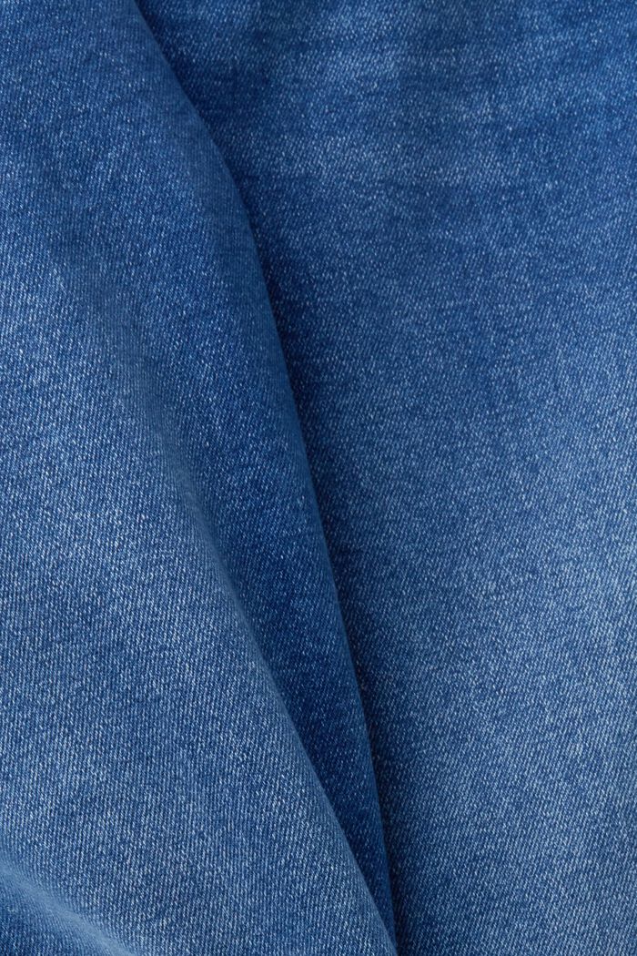 High-rise straight leg jeans, BLUE MEDIUM WASHED, detail image number 5