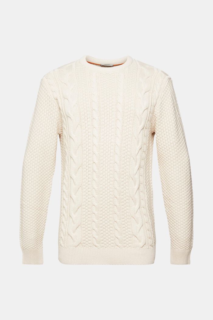 Cable knit jumper, OFF WHITE, detail image number 6