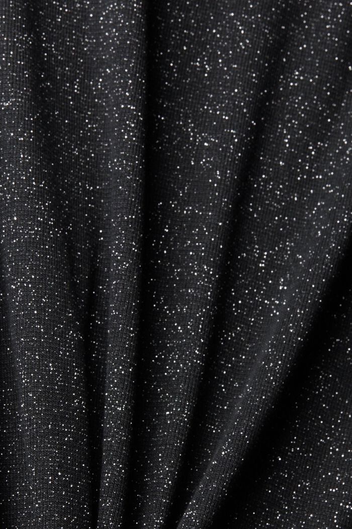 Sleeveless glitter top, BLACK, detail image number 5