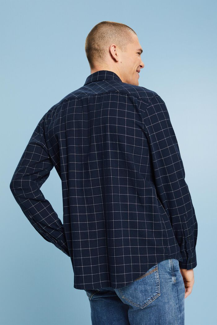 Checked Flannel Regular Fit Shirt, NAVY, detail image number 2