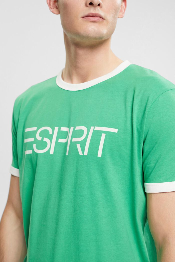 Jersey logo print T-shirt, GREEN, detail image number 2
