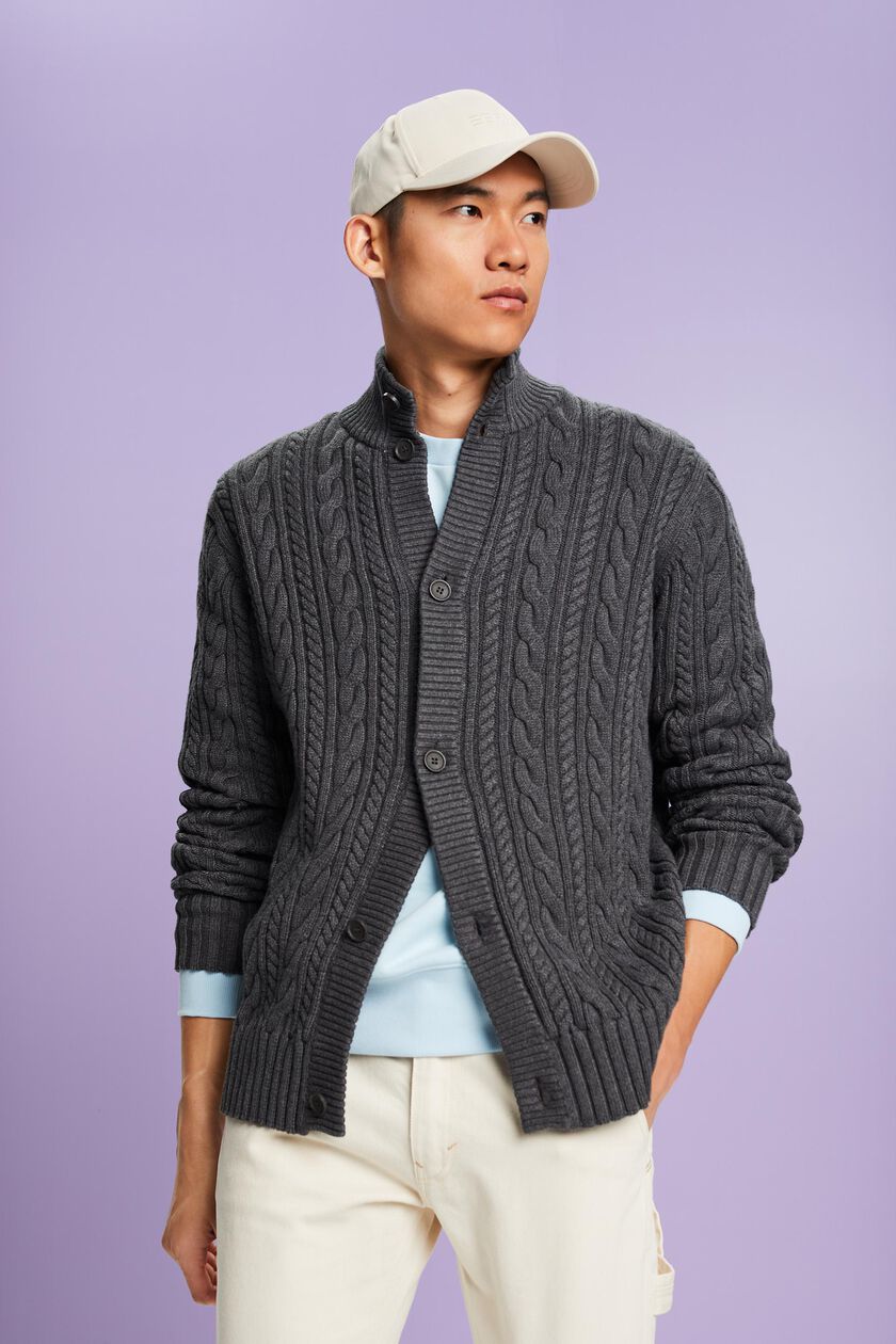 Organic Cotton Cable Knit Cardigan